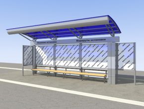 остановочный павильон, остановка